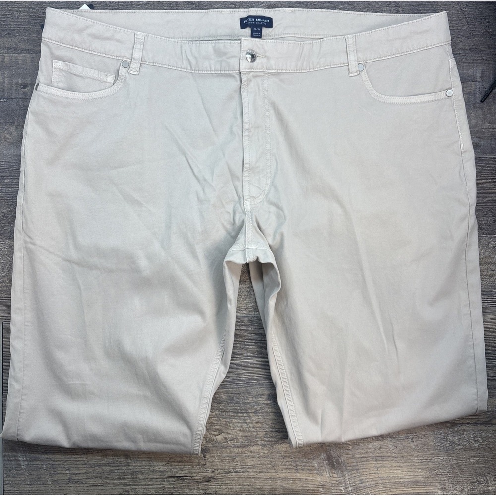 Peter Millar Crown 44X34 Crafted Wayfare 5 Pocket Pants Classic Stone $218 NEW - Picture 5 of 12